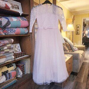 Elegant Pink Lace Girl's Dress